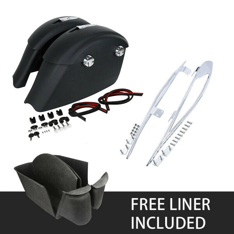 Matte Black Saddlebags for Indian Chieftain (2014–2023)