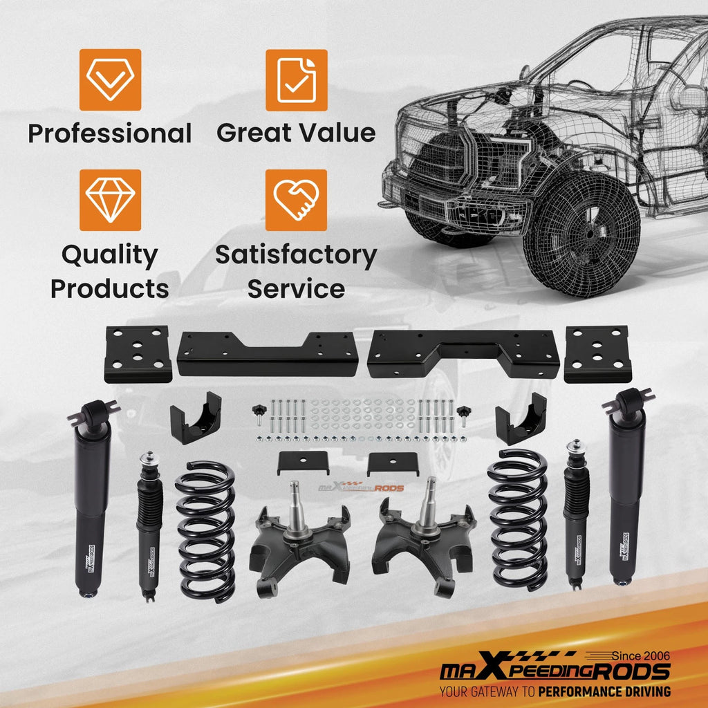 Lowering Kit with Shock for Chevy GMC C1500 (1988-1998)