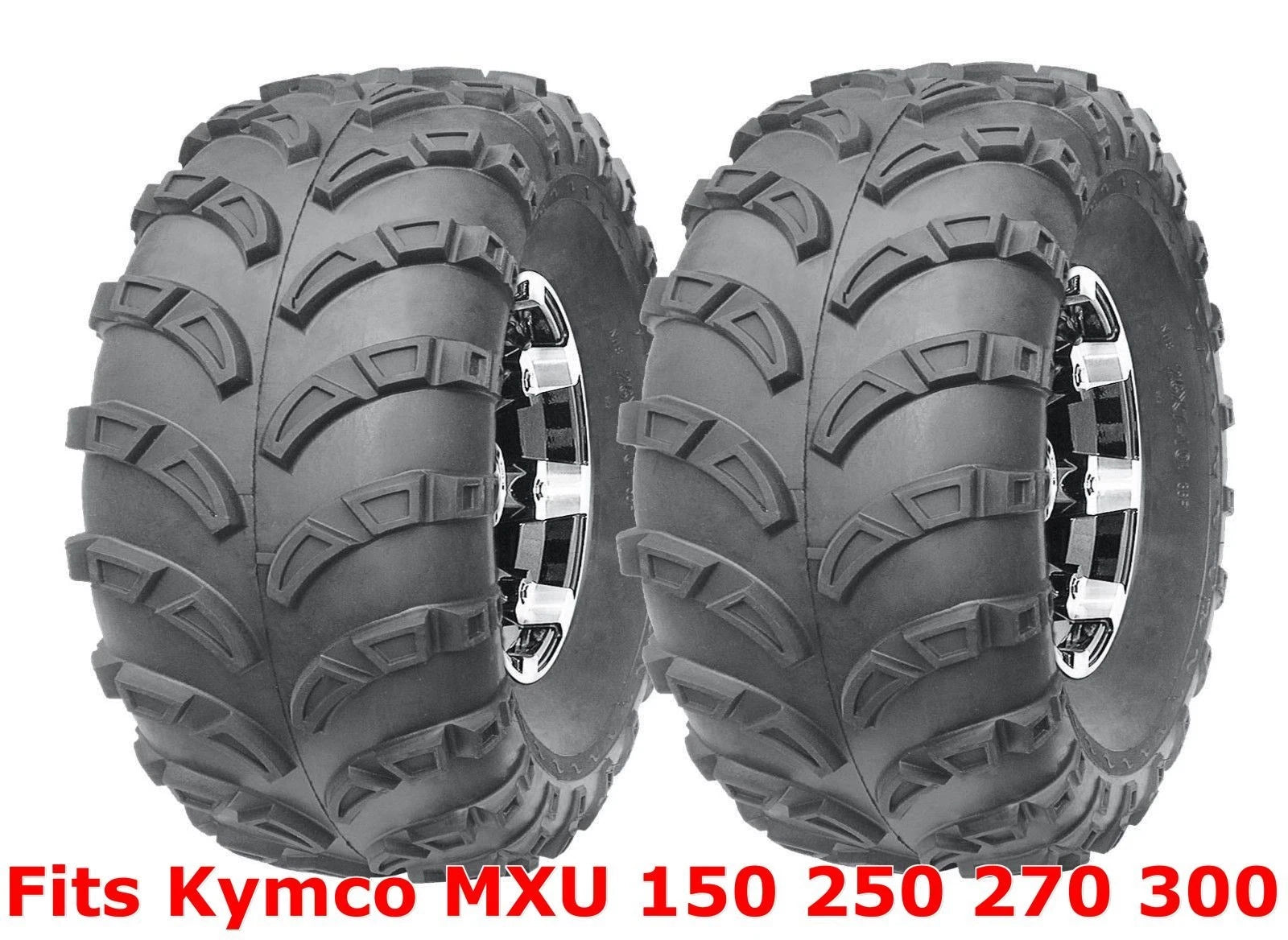 Set of 2 Rear Tires 22x10-10 for Kymco MXU 150 250 270 300 (2003–2023)