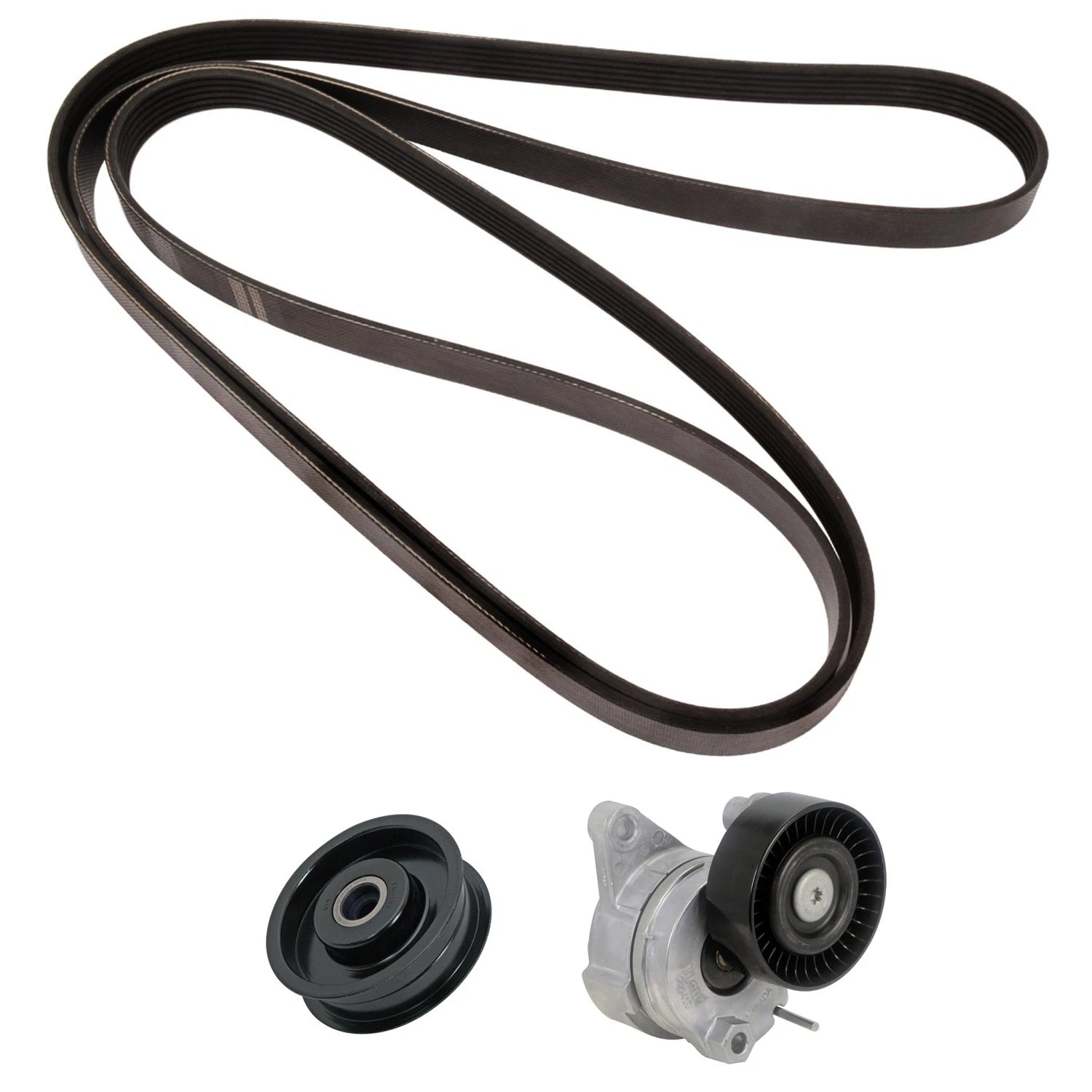 Drive Belt Idler Pulley Tensioner Kit for Mercedes C219 CLS550 W211 E350 (2006–2011)