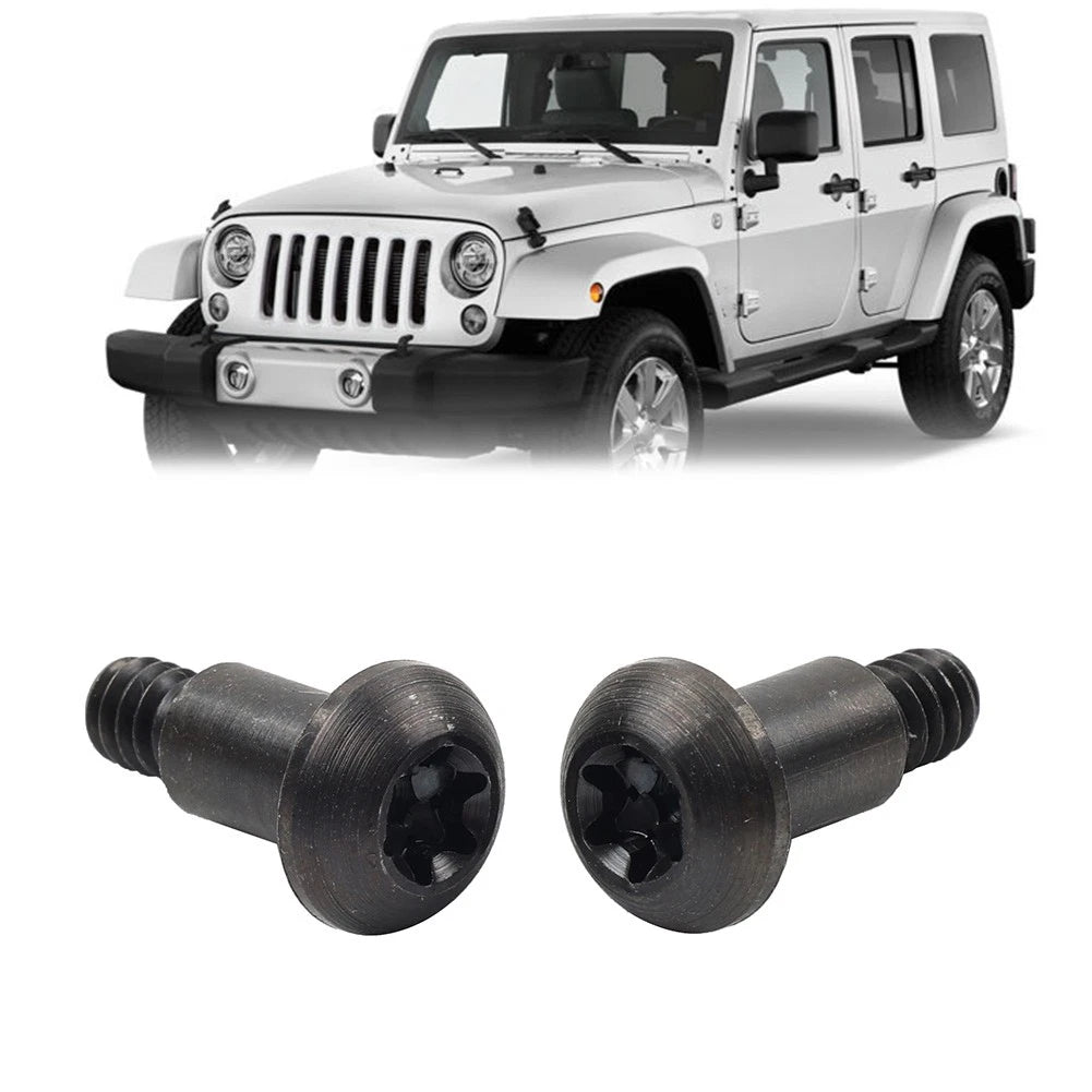 2pcs Torx Soft Top Bow Roll Bar Bracket Mounting Screws for Jeep Wrangler (1997–2017)