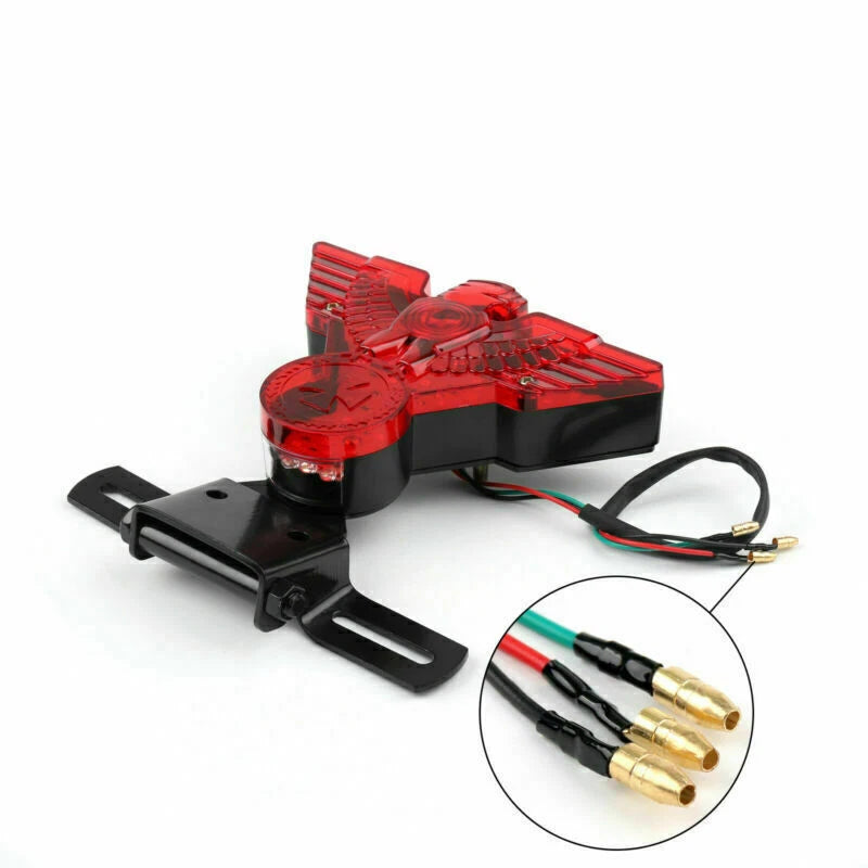 Eagle LED Rear Tail Light Lamp w/Plate for Chopper Bobber (T9)