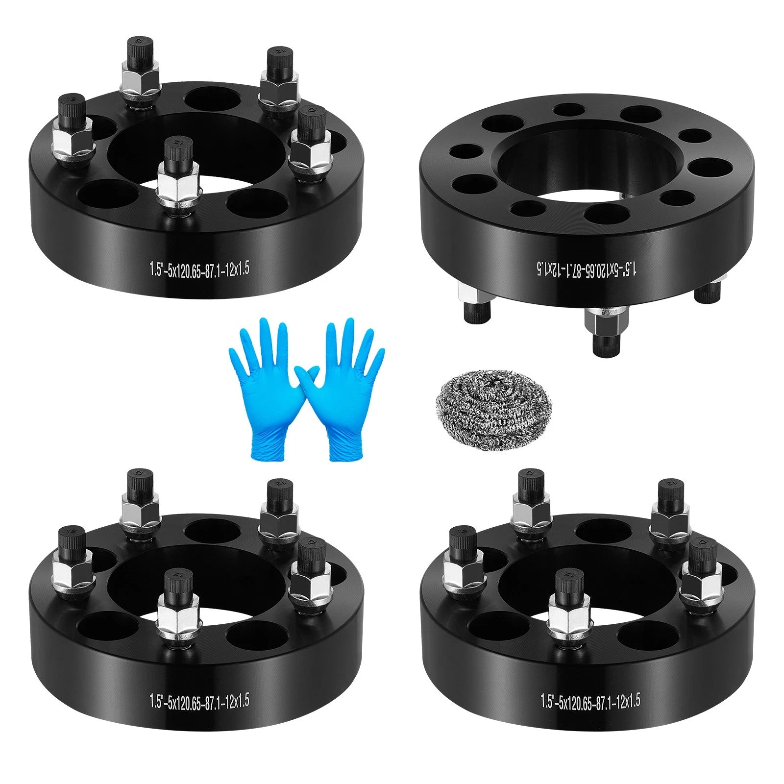 4Pc 1.5 Inch Wheel Spacers 5x4.75 M12x1.5 for Pontiac Firebird (1987–2002)