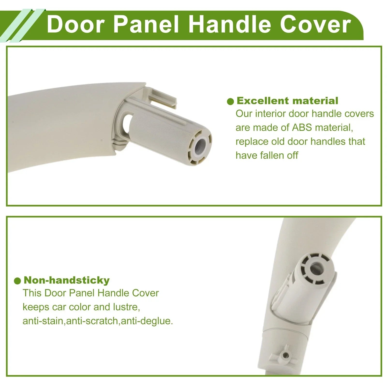 Door Panel Handle Pull Trim Cover for BMW X5 Gray White (2014-2018)