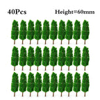 40 Pcs 2.36" Mini Model Trees for Train Railroad Diorama Layout