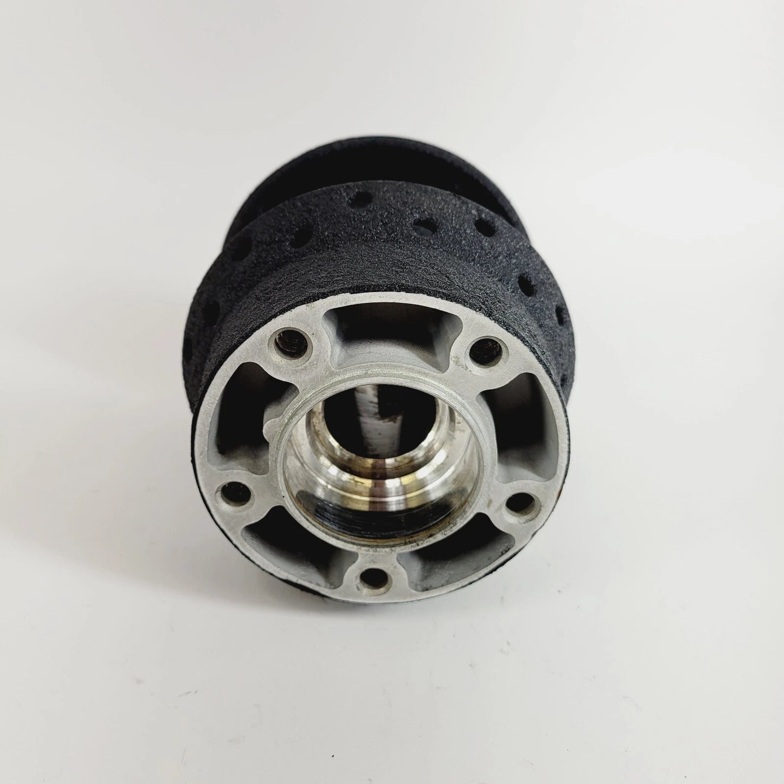 Front 40 Spoke Wheel Hub for Harley Davidson - Black Wrinkle Powder Coat