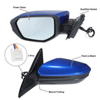 3 Pin Left Side Exterior Door Mirror Assembly Blue for Honda Civic (2016–2021)