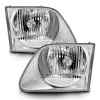 Crystal Headlight Chrome Clear Lens Set for 1997-2003 Ford F-150