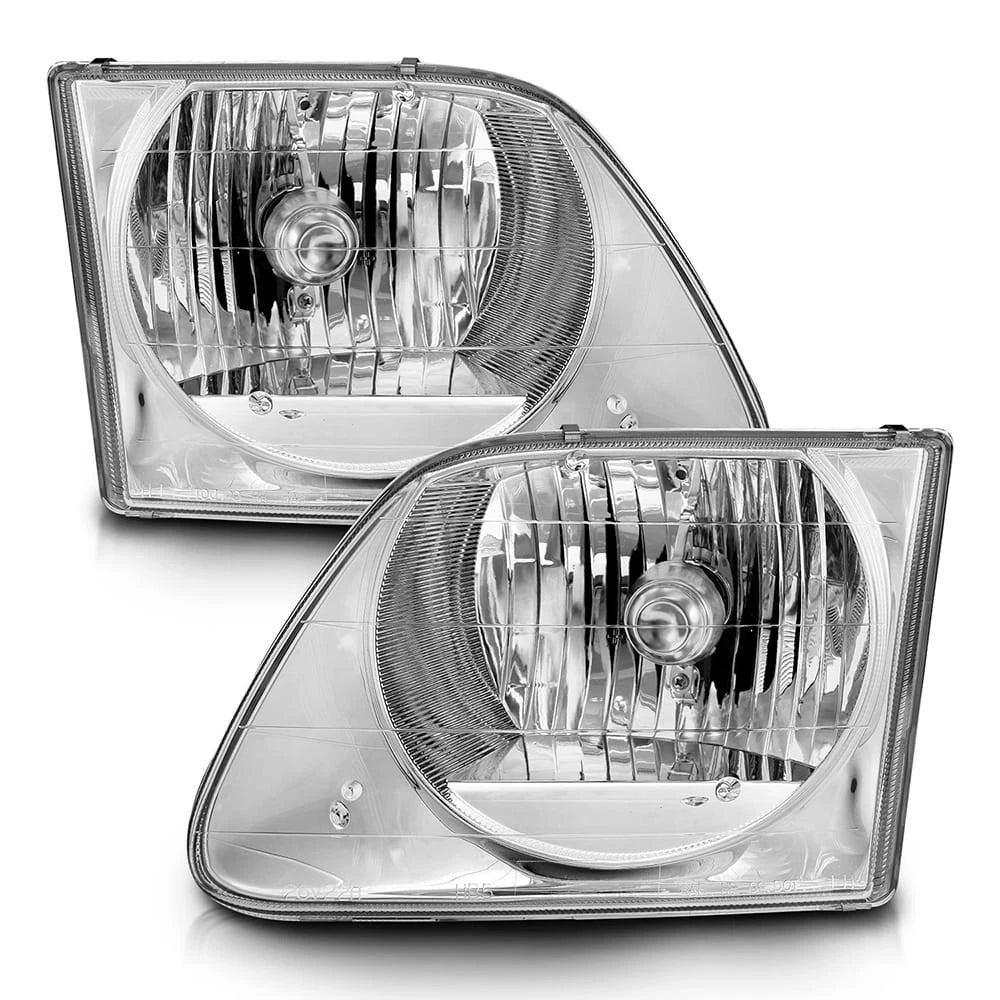 Crystal Headlight Chrome Clear Lens Set for 1997-2003 Ford F-150