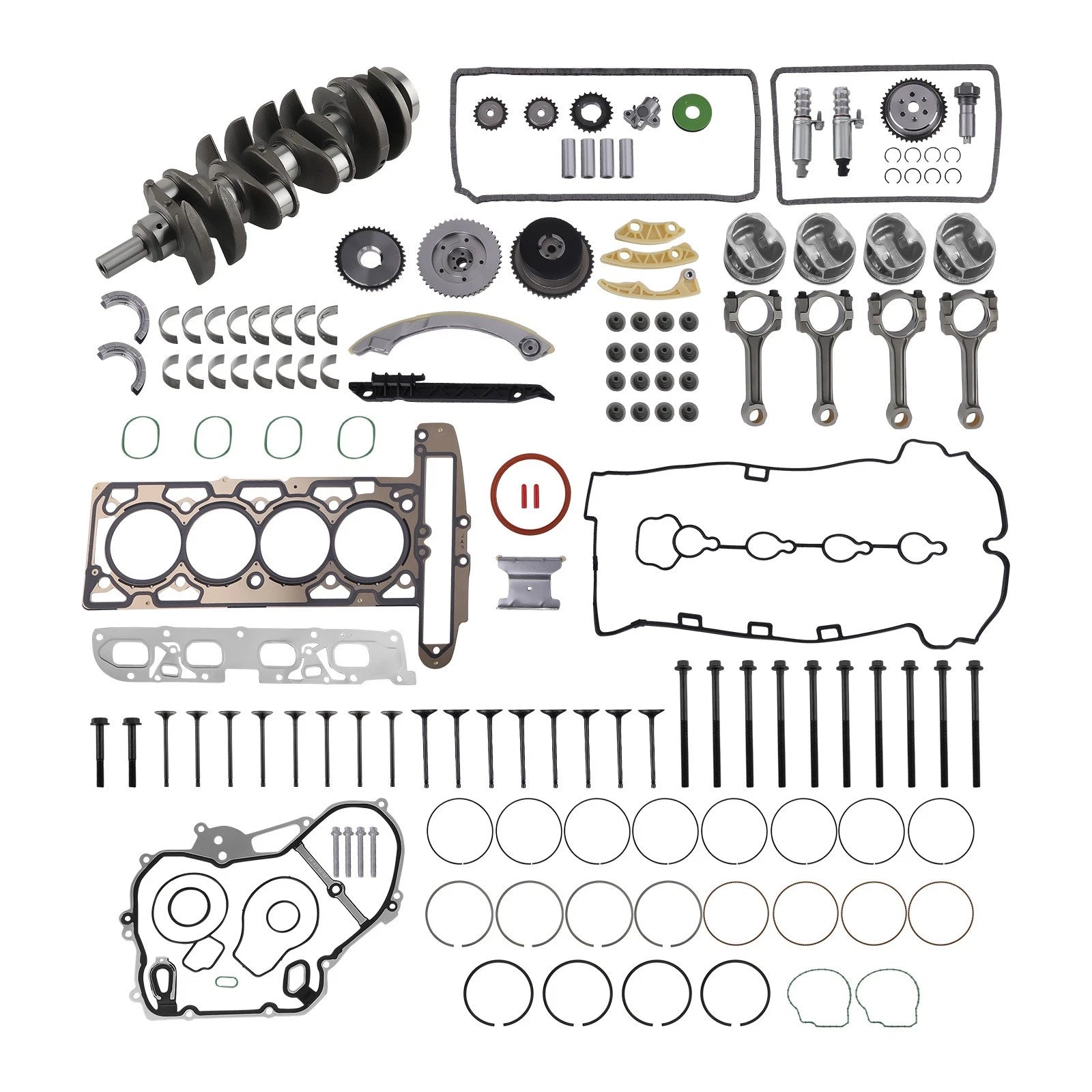 Engine Overhaul Kit for Chevrolet Equinox 2.4L (2012–2016) w/ VVT Timing Chain Set