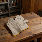 Welding Gloves Full Leather Cowhide Heat Insulation for Work Use