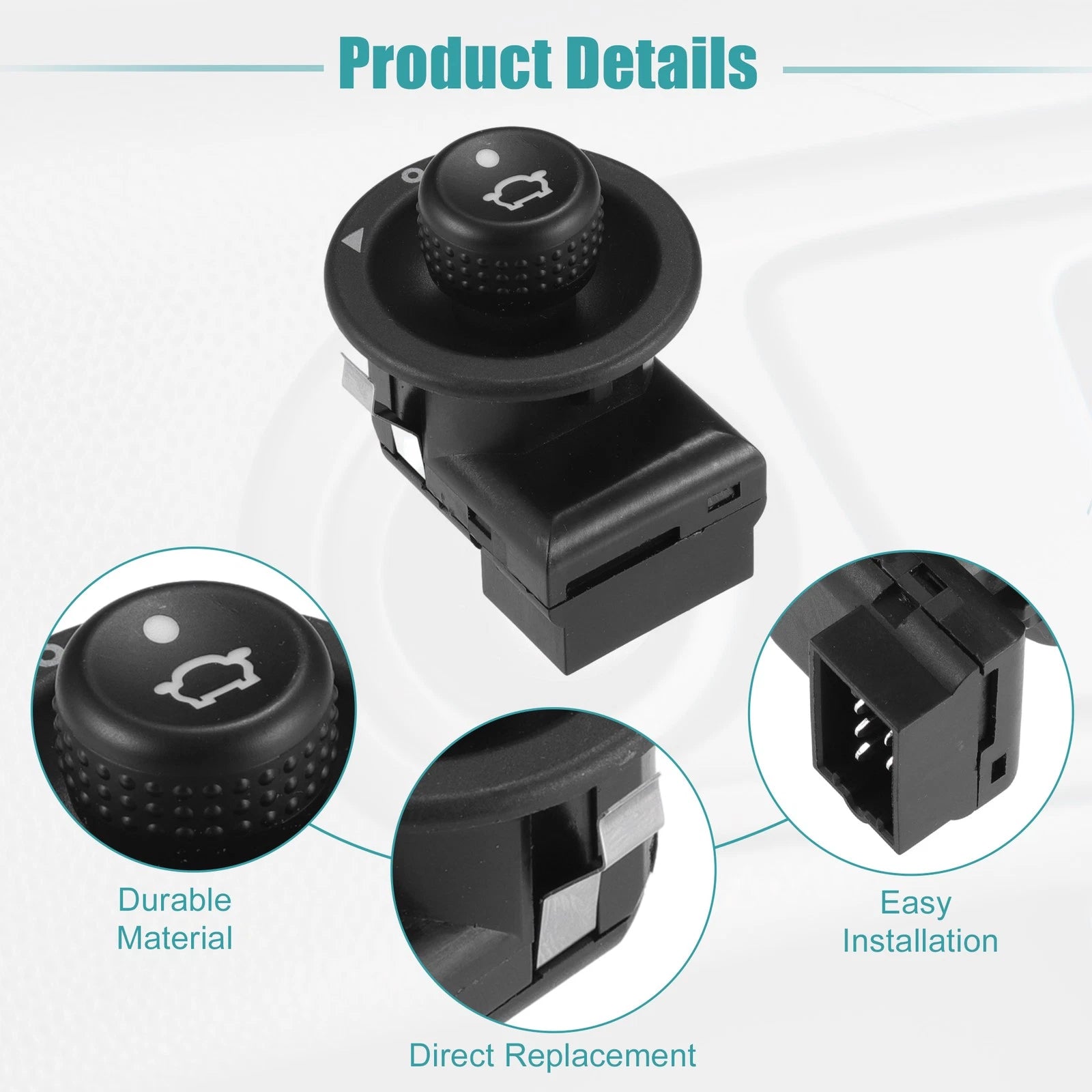 Set of 1 Power Rear View Mirror Remote Control Switch for Ford (No. 93BG17B676BB)