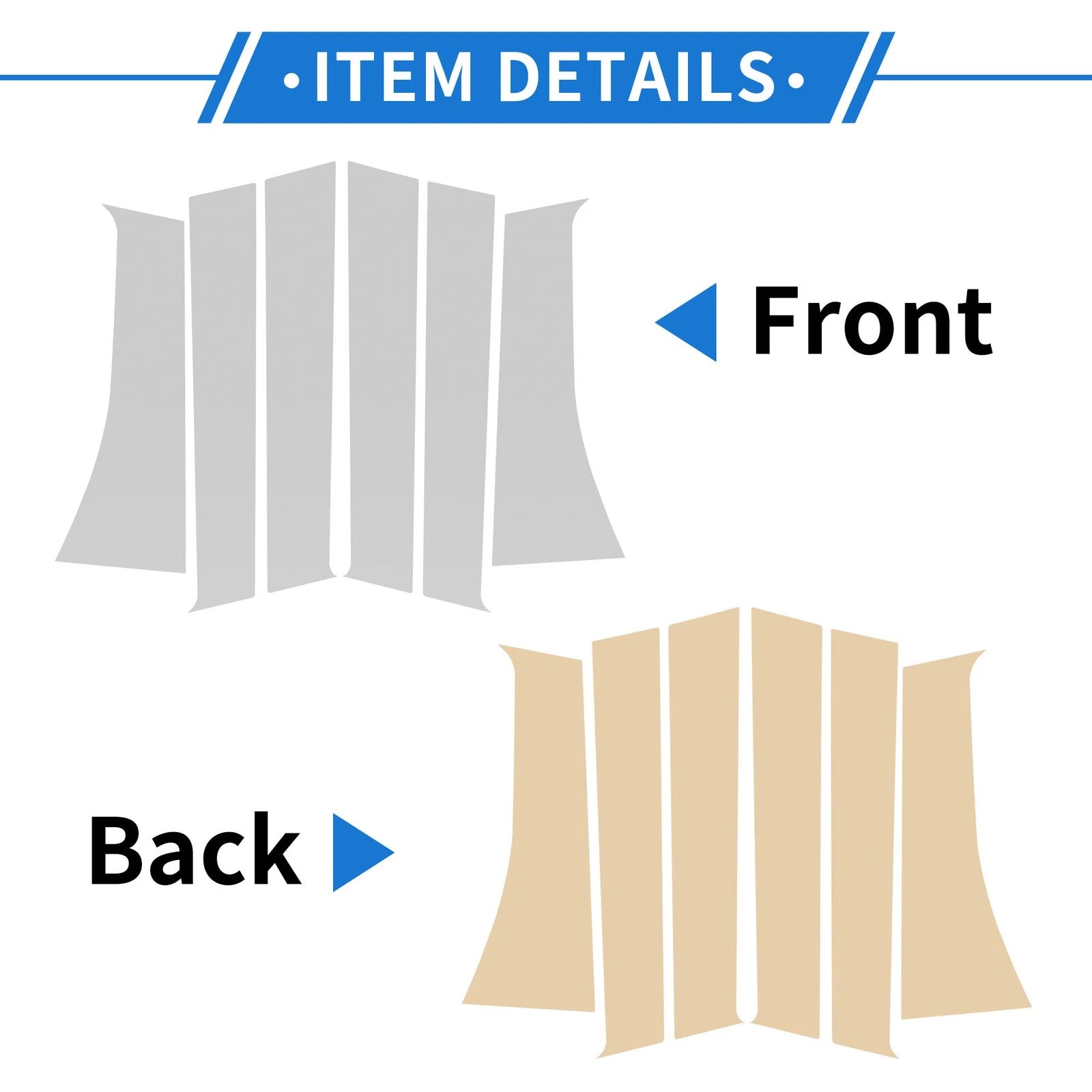 6 Pcs Door Pillar Window Trim for Mitsubishi Xpander (2017–2025) Silver Tone