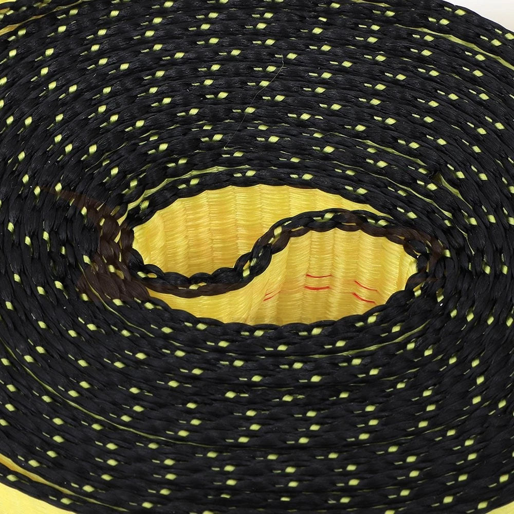 Set of 4 Lasso Strap Tow Dolly Tire Wheel Tie Down Straps 2" x 12' Yellow