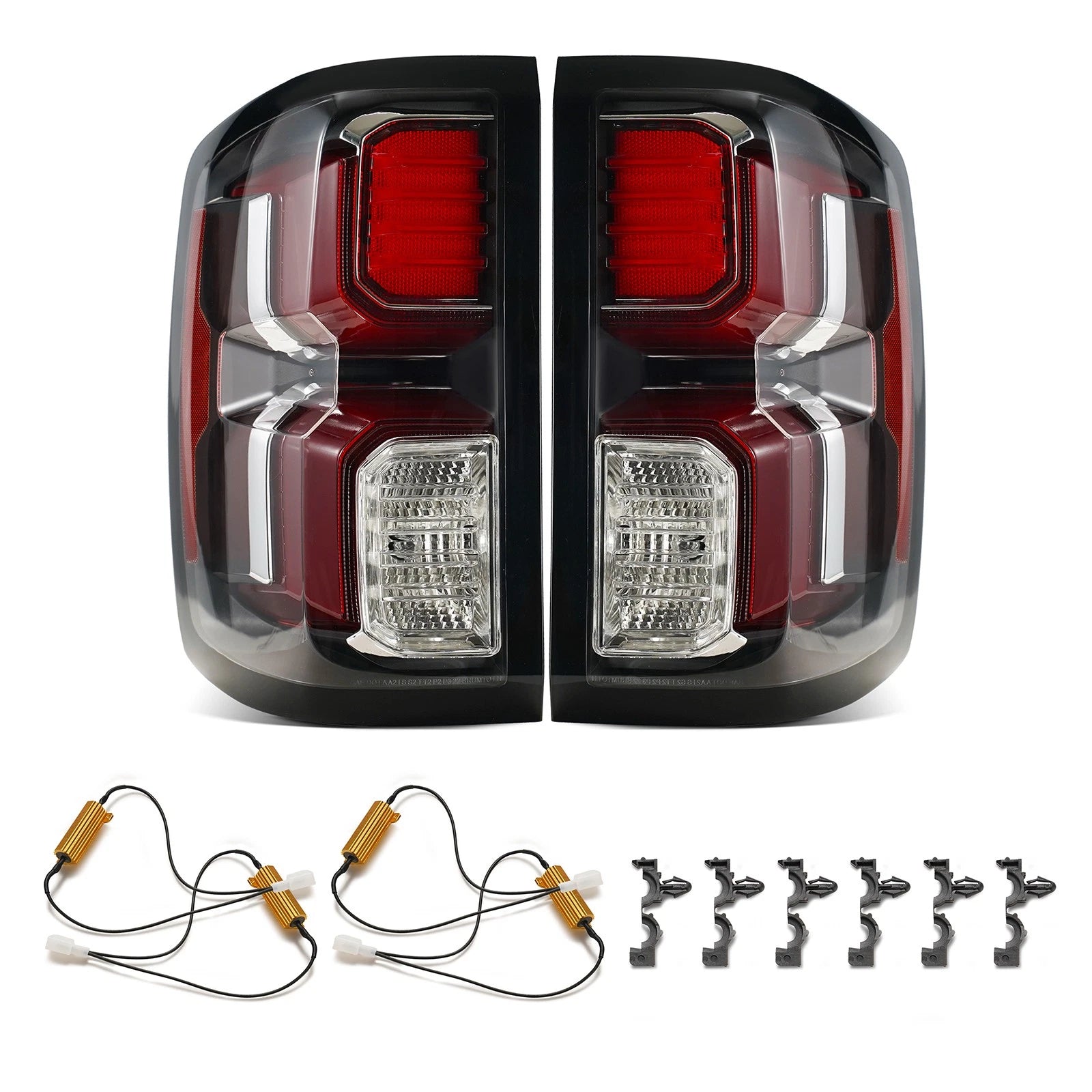 LED Tail Lights Pair for Chevy Silverado 1500 (2014–2019)