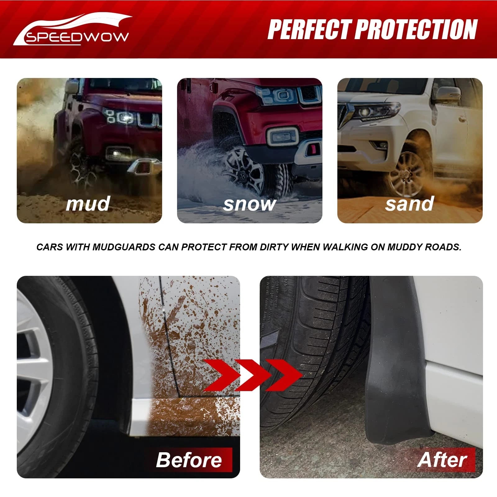 Mud Flaps Splash Guards for Honda Accord 2016-2017 Sedan (Front & Rear)