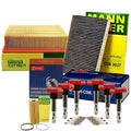 Set of 6 Coils & 6 U-Groove Spark Plugs for Audi V6 BKH AWD