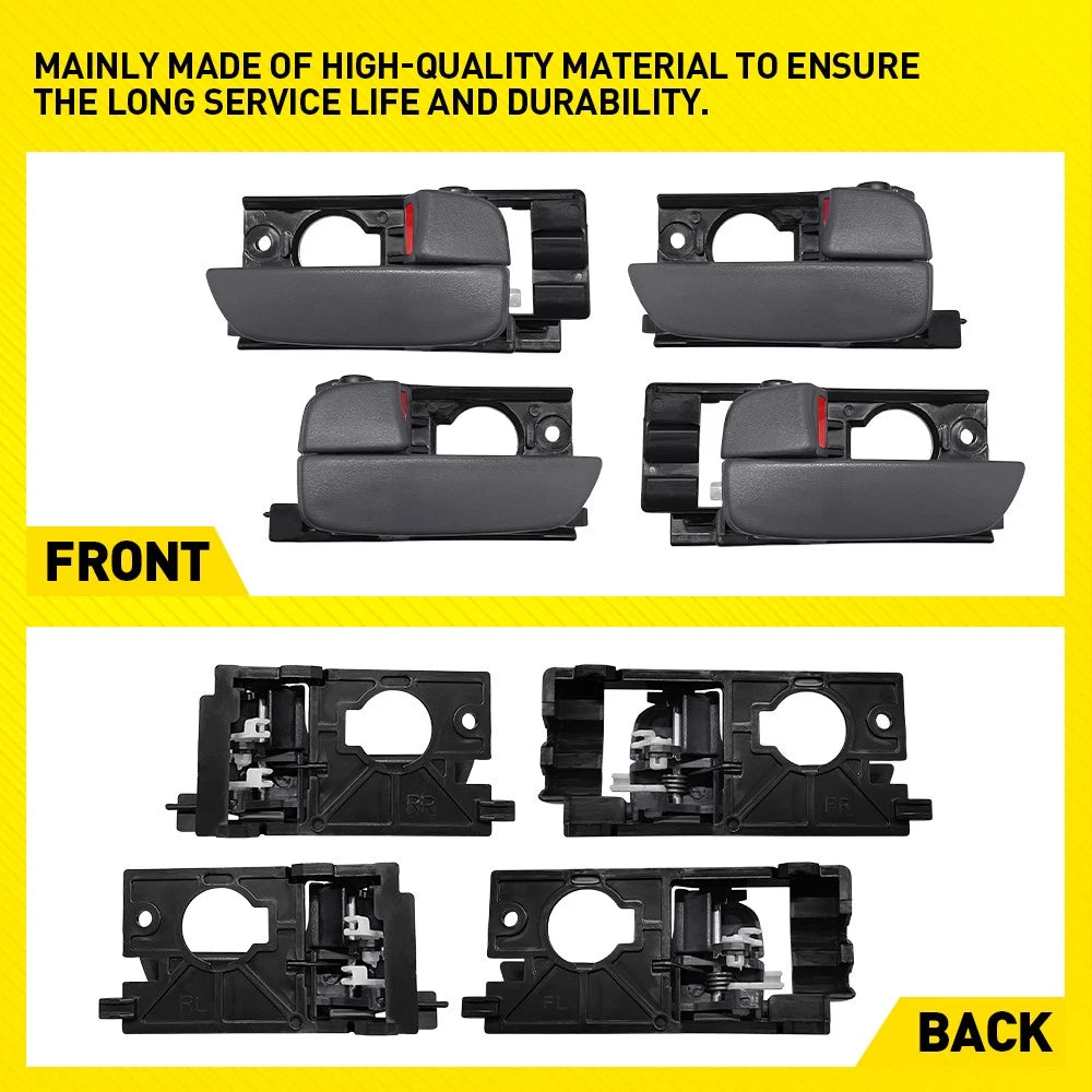 Set of 4 Interior Door Handles for Hyundai Accent (2006–2011) Gray