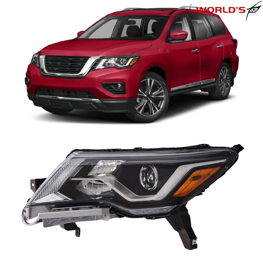 Headlight for Nissan Pathfinder (2017–2020) Halogen LED DRL LH