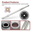 Rear Wheel Axle and Hubs for Yamaha Big Bear 350 (1997–1999) / Kodiak 400 (1999)