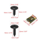 100pcs Fender Liner Splash Guard Tapping Screw Clips for VW Audi 