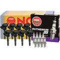 Set of 8 NGK COP Ignition Coils & Ruthenium HX Spark Plugs for Audi RS4 (2006–2012)