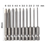 10 Piece Screwdriver Bits Set with Magnetic Tips PH00 PH0 PH1 PH2