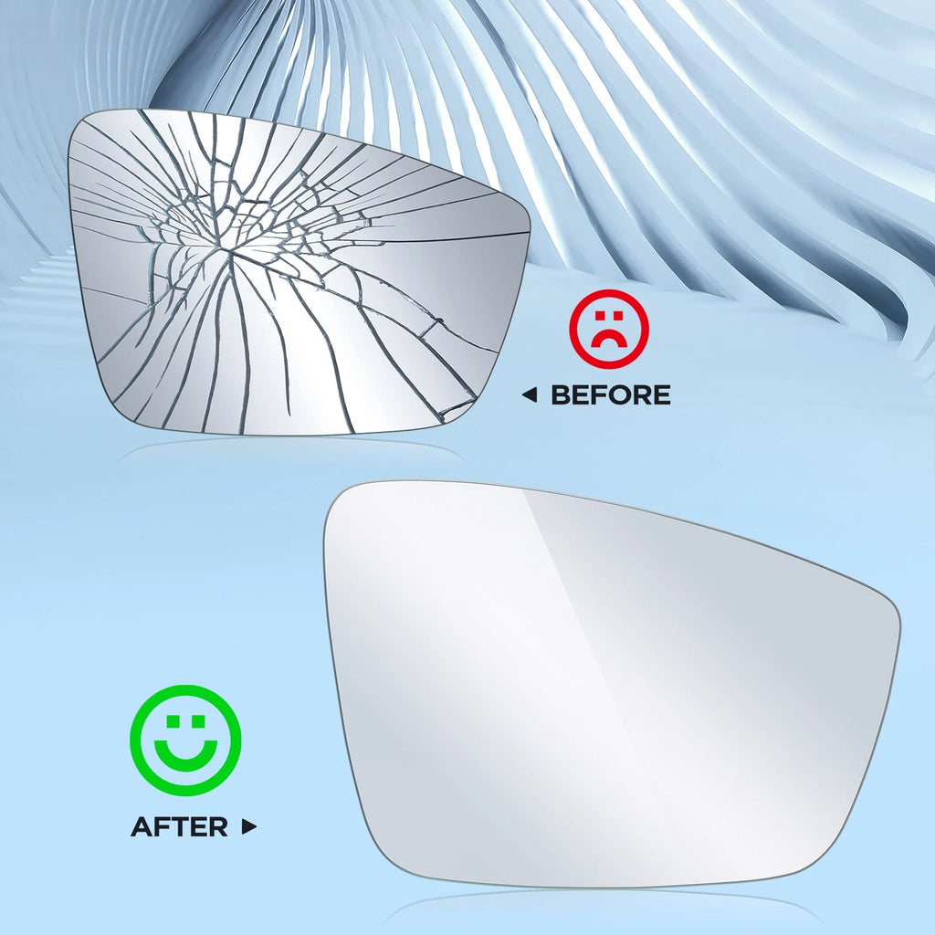 Passenger Right Side Mirror Glass w/Backing for Volkswagen Jetta Beetle (2011–2019)