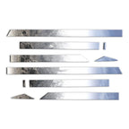 Diamond Grade 10pc 2 1/4" Accent Trim for 2014-18 Chevy Silverado Dbl Cab 8' Bed