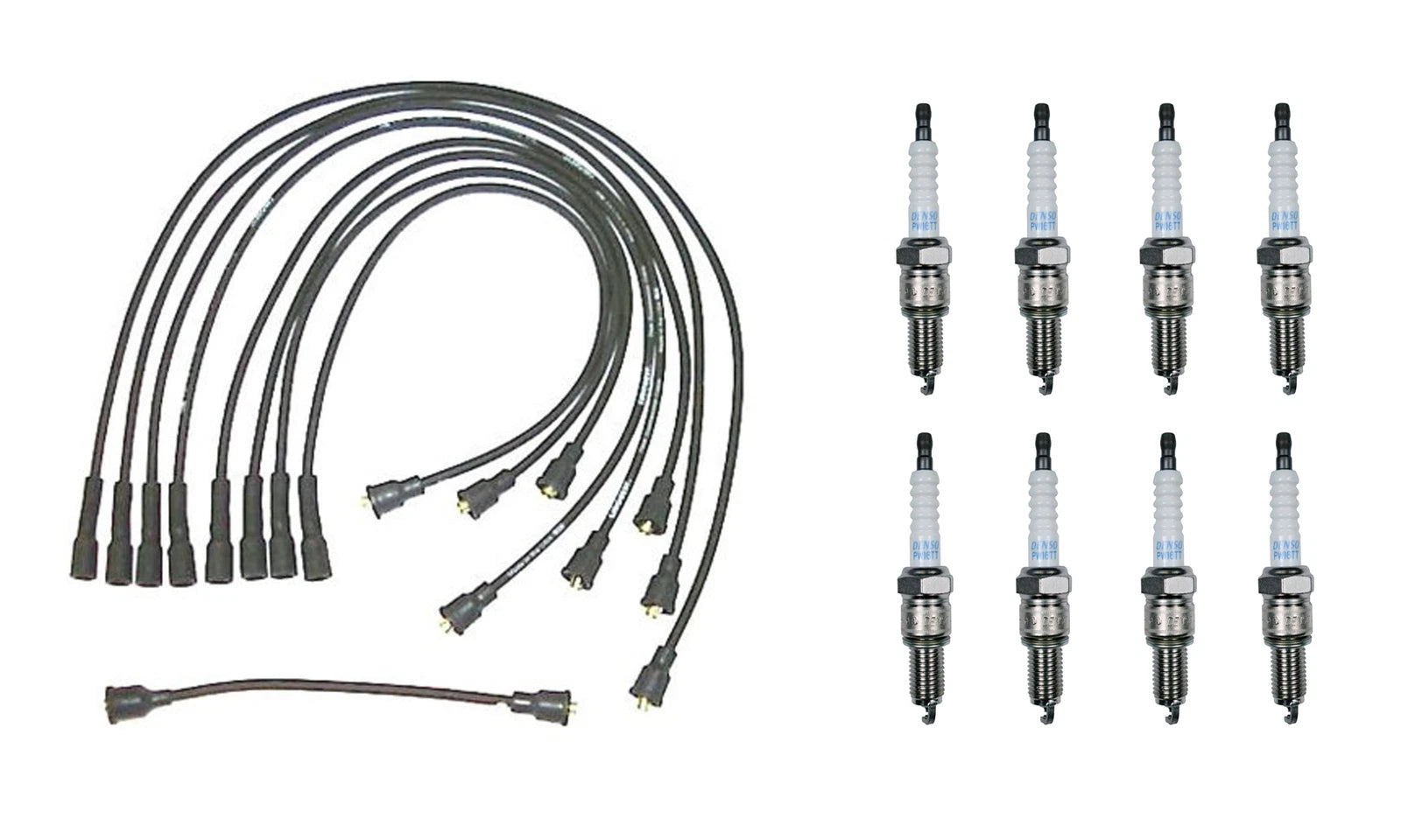 Denso Wire Set & Platinum TT Spark Plugs Kit for Chevy Nova 6.6L V8 (1970–1979)