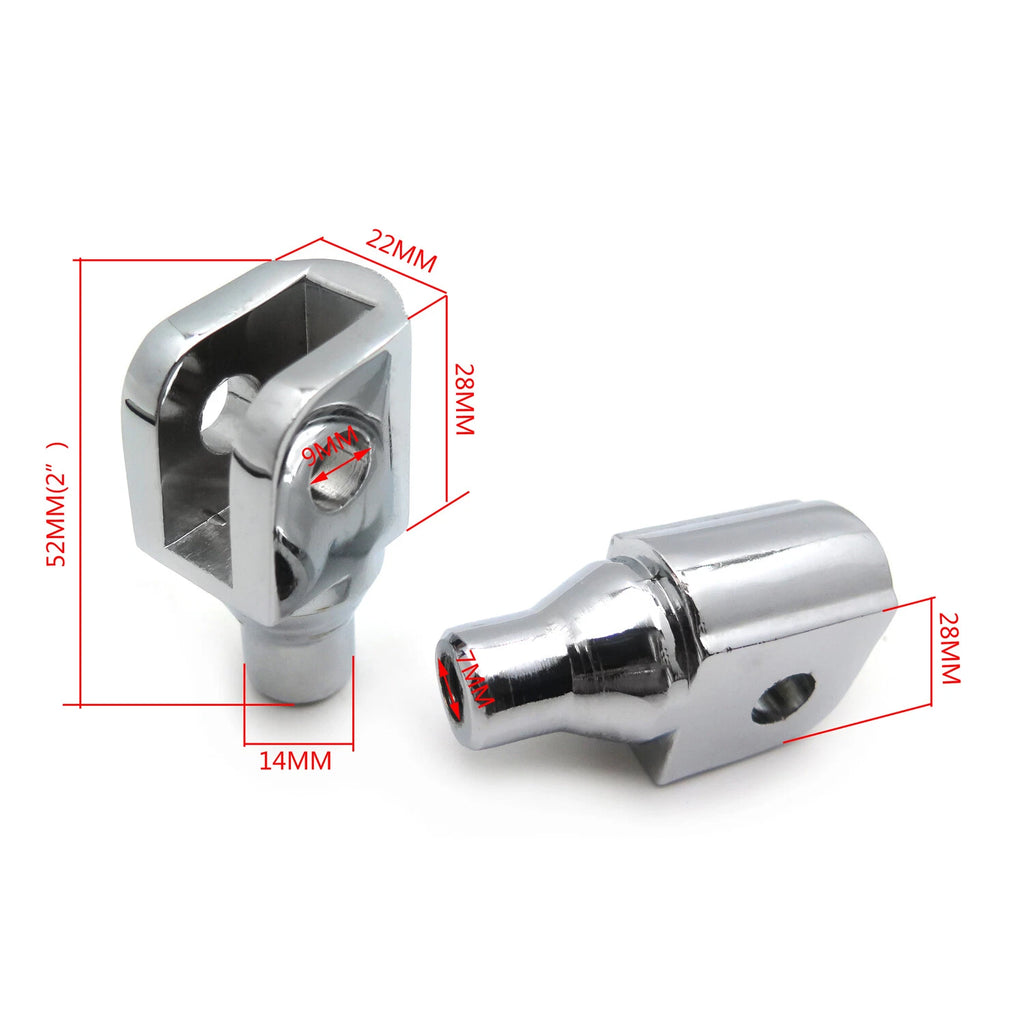 Chrome Foot Pegs Connection Fittings for Honda GL1800, Suzuki Boulevard M50