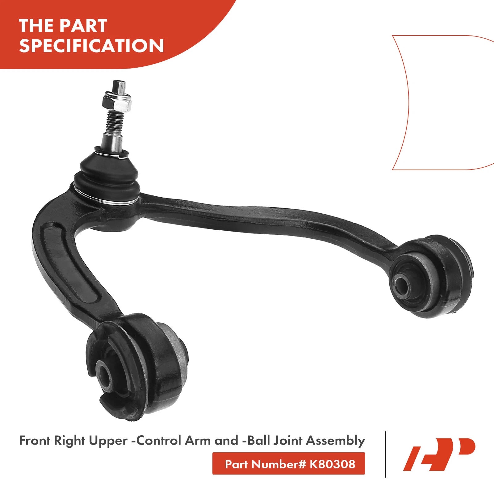 Set of 4 Front Upper Control Arm Ball Joints for Ford F-150 (2009–2014)