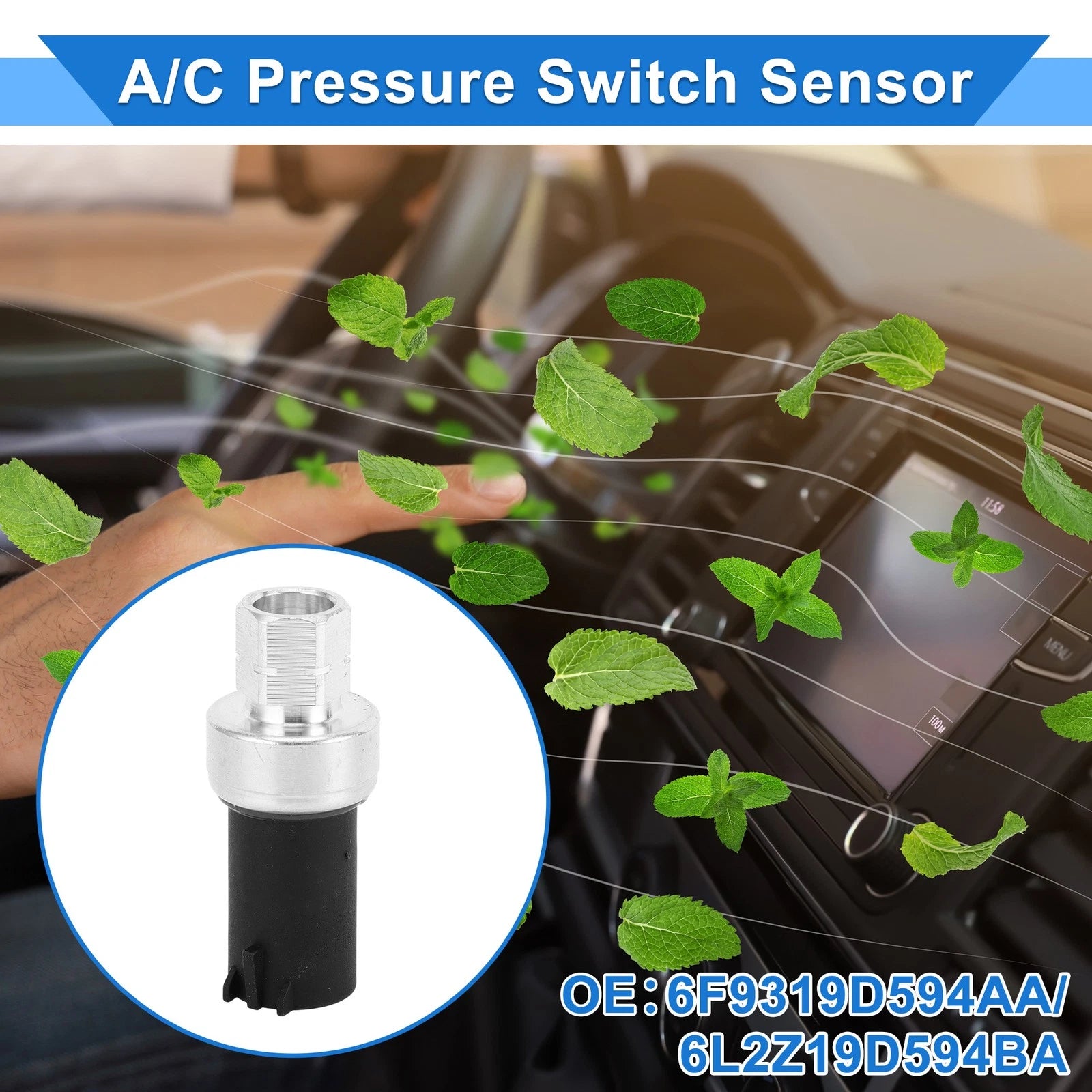 A/C Pressure Switch Sensor for Ford Edge (2007–2010) No. 6F9319D594AA