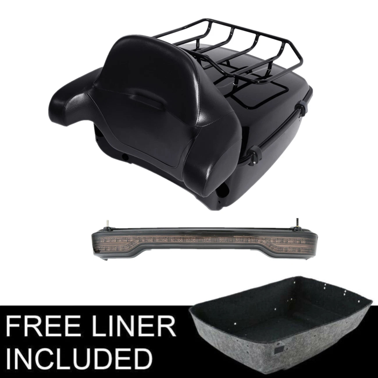 Trunk Pad Rack Tail Light for Harley Street Road Glide King (2014–Present)