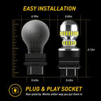 Set of 2 LED Reverse Backup Light Bulbs for 3157 3156 (6000K White)