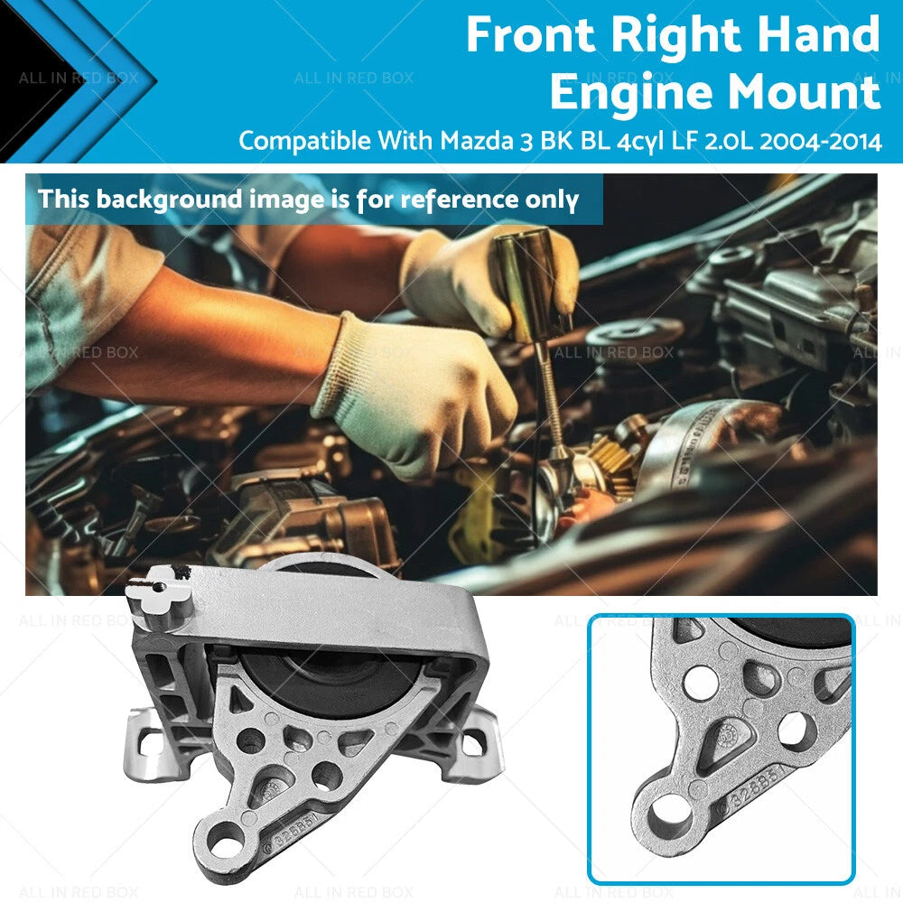 Front Right Engine Mount for Mazda 3 BK BL 4cyl LF 2.0L (2004–2014)