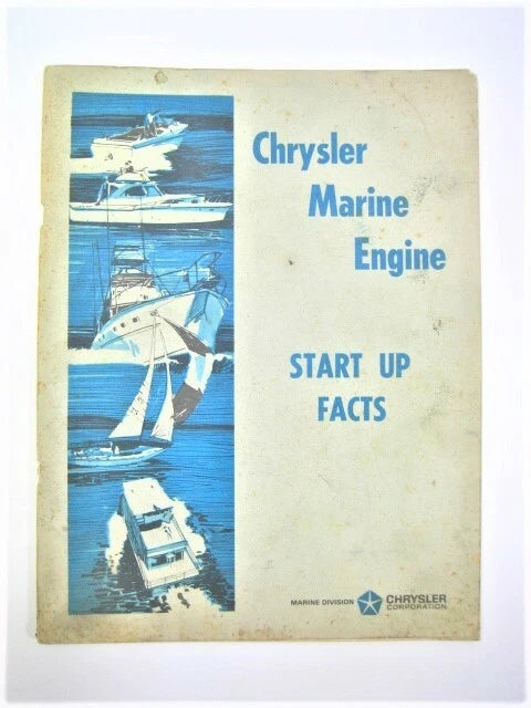 Chrysler Marine Inboard Sterndrive Engine Start Up Manual 81-770-1573