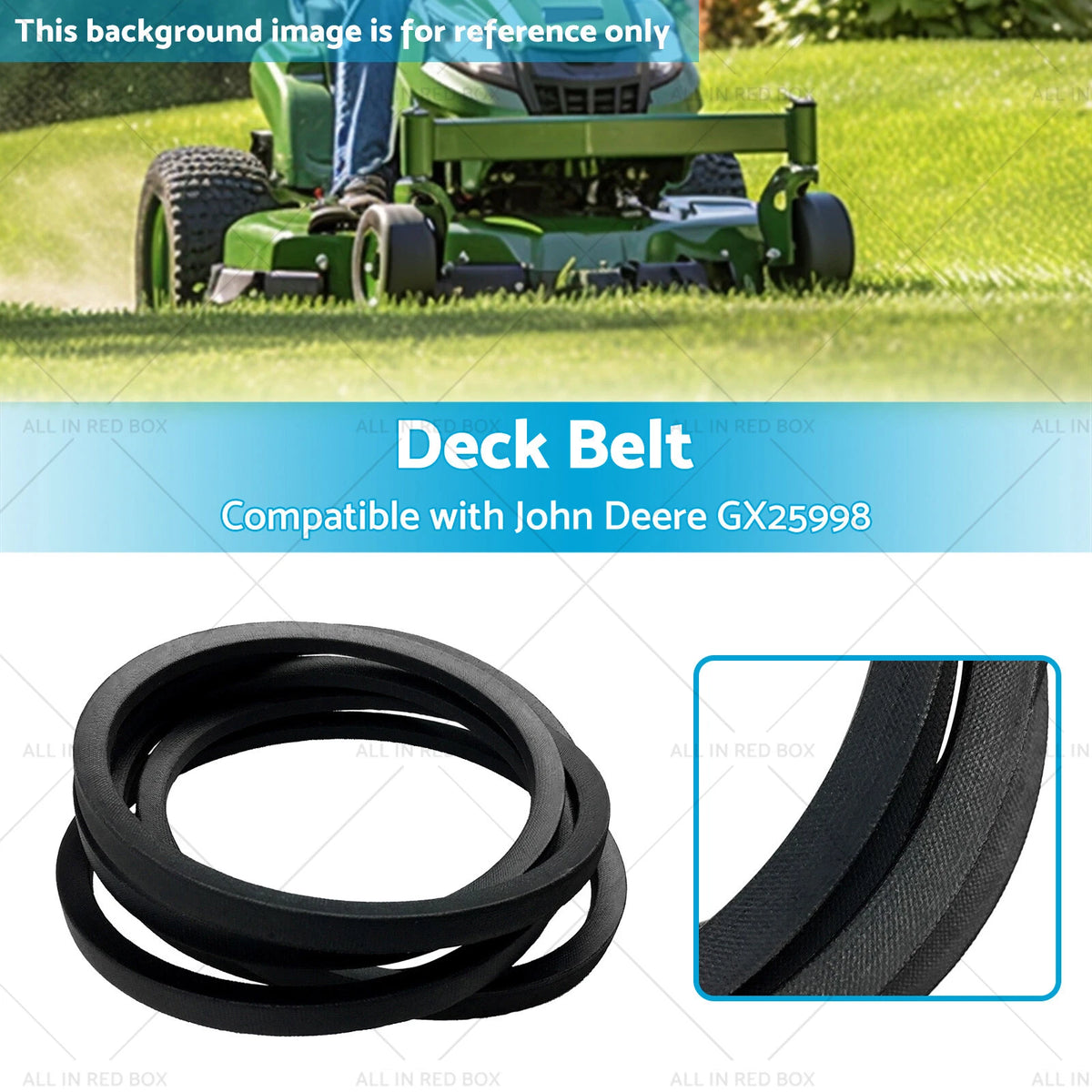 Deck Belt for John Deere Z525E, Z535M, Z535R, Z540M, Z540R (GX25998) 48" 54"