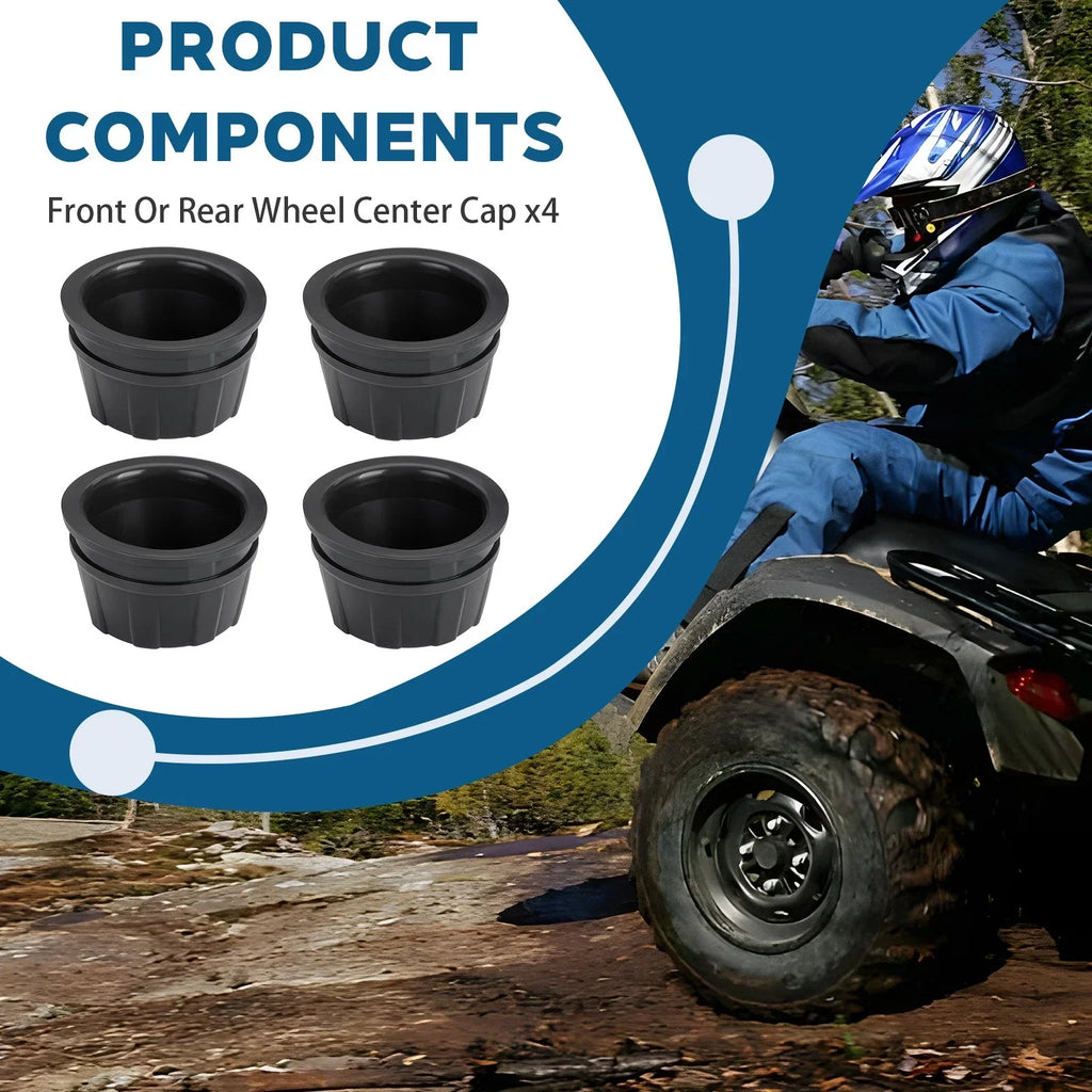 Dust Caps 4 x Front Rear Center Hub Wheel for Honda Rincon TRX650FA (2003-2005)