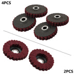 Set of 4 Nylon Fiber Flap Discs for Angle Grinder (100mm)