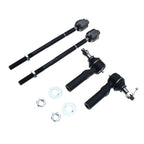 Set of 4 Inner & Outer Tie Rods for Chevy Corvette (1997–2013) Cadillac XLR (2004–2009)