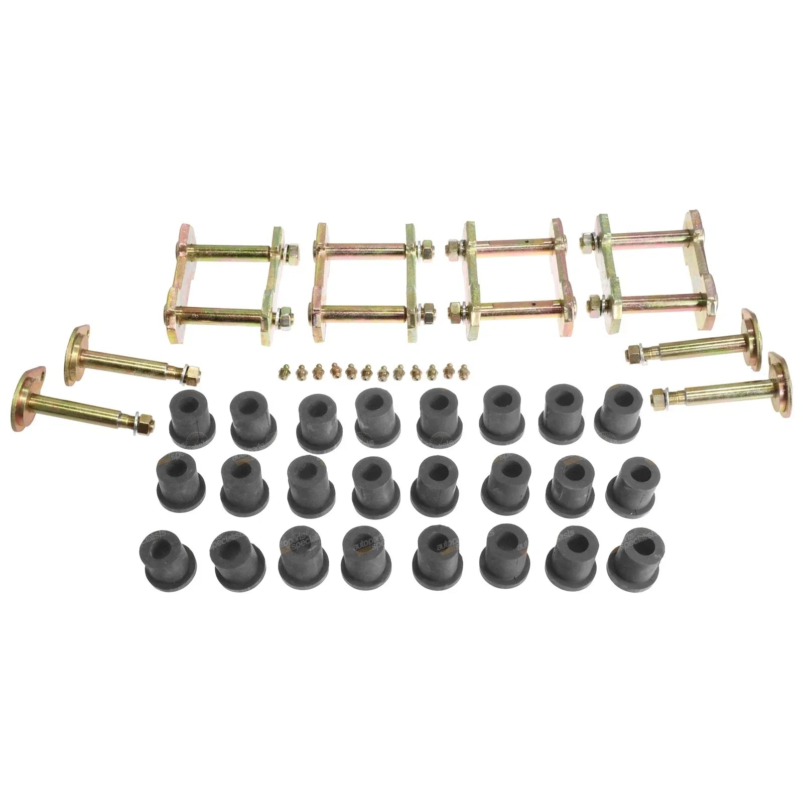 2 x Leaf Spring Shackle + Pin + Bushes for Toyota Landcruiser 60 (1980–1989)