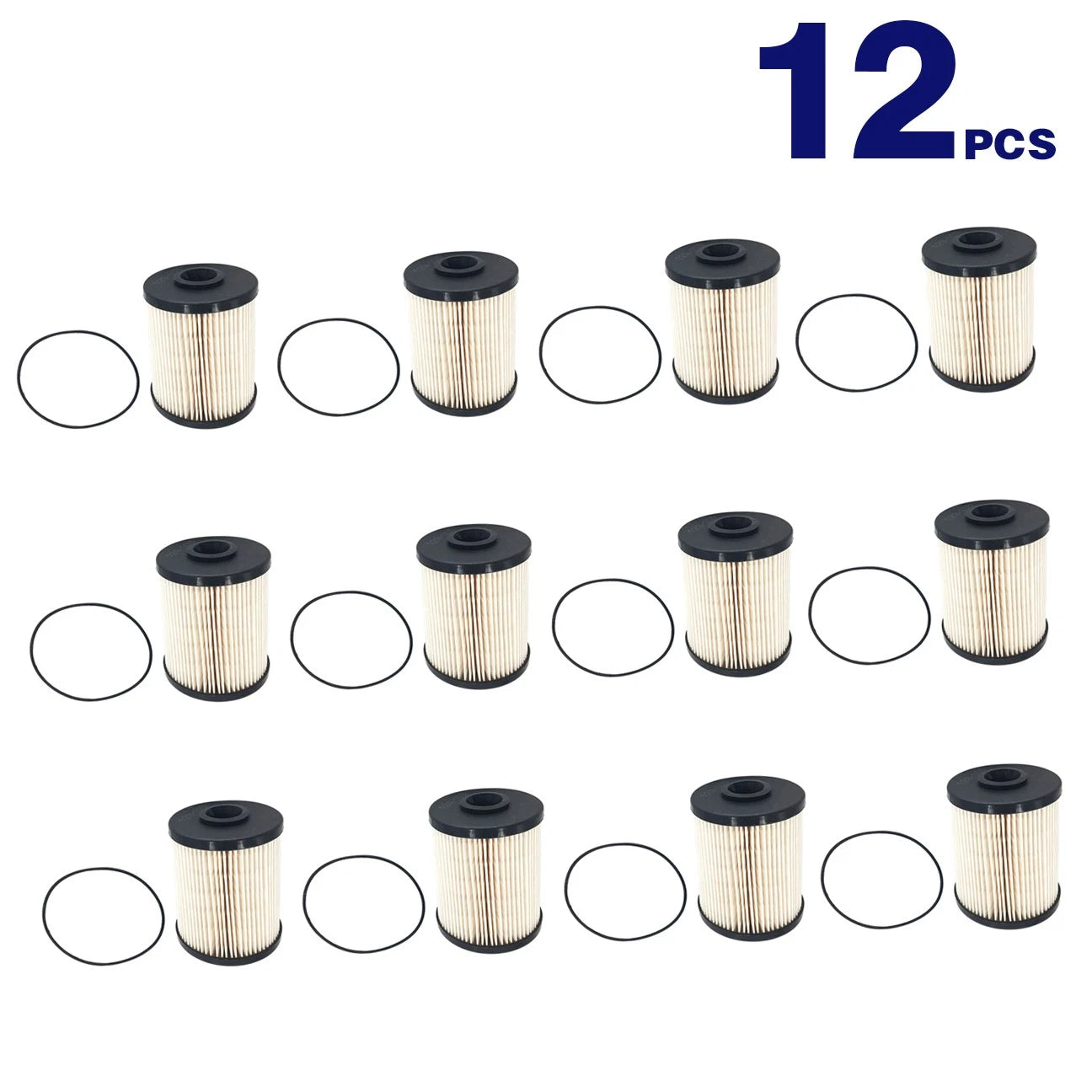 12PCS Fuel Filter for Dodge Ram 2500 3500 5.9L Cummins Turbo Diesel (2000–2010)