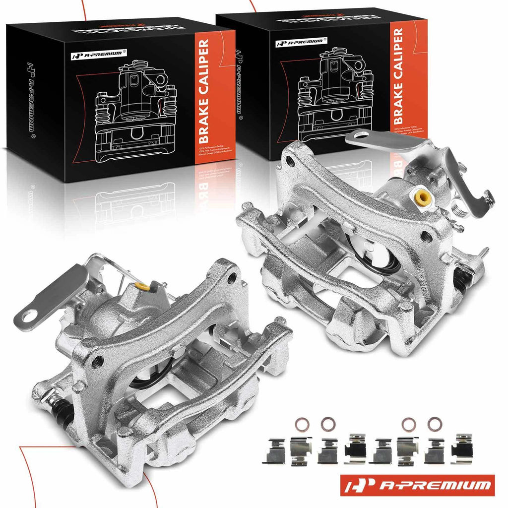 Pair Rear Brake Calipers with Bracket for Ford Transit-150 (2015–2019)
