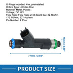 Set of 4 Fuel Injectors No. 12602480 for Chevrolet Malibu 2008–2010 2.4L