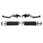 Silver Extendable Brake Clutch Levers Set for Suzuki GSR750 (2011–2016)