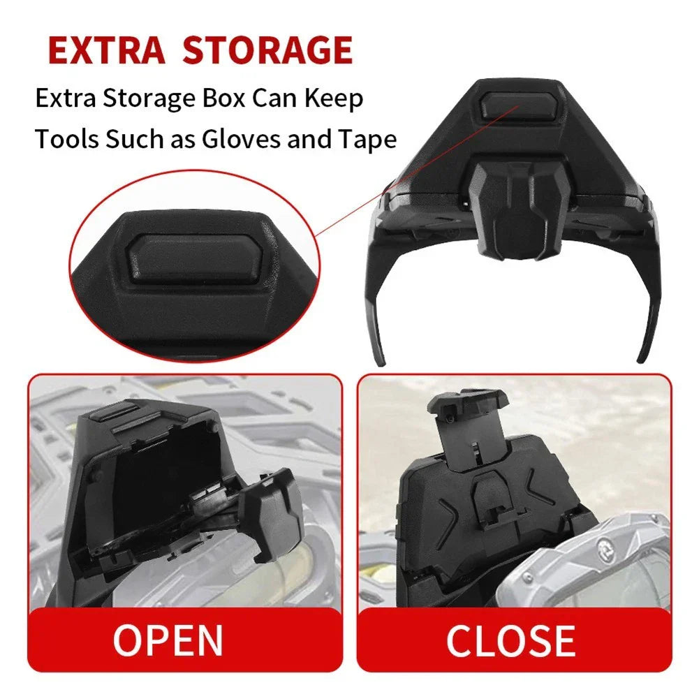 Adjustable Electronic Device Holder for CanAm Outlander Models with Storage Bin