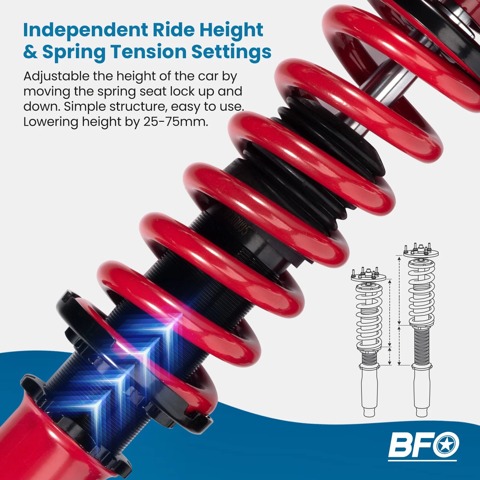 Adjustable Coilovers Lowering Kit for Dodge Charger SRT8 (2006-2010)