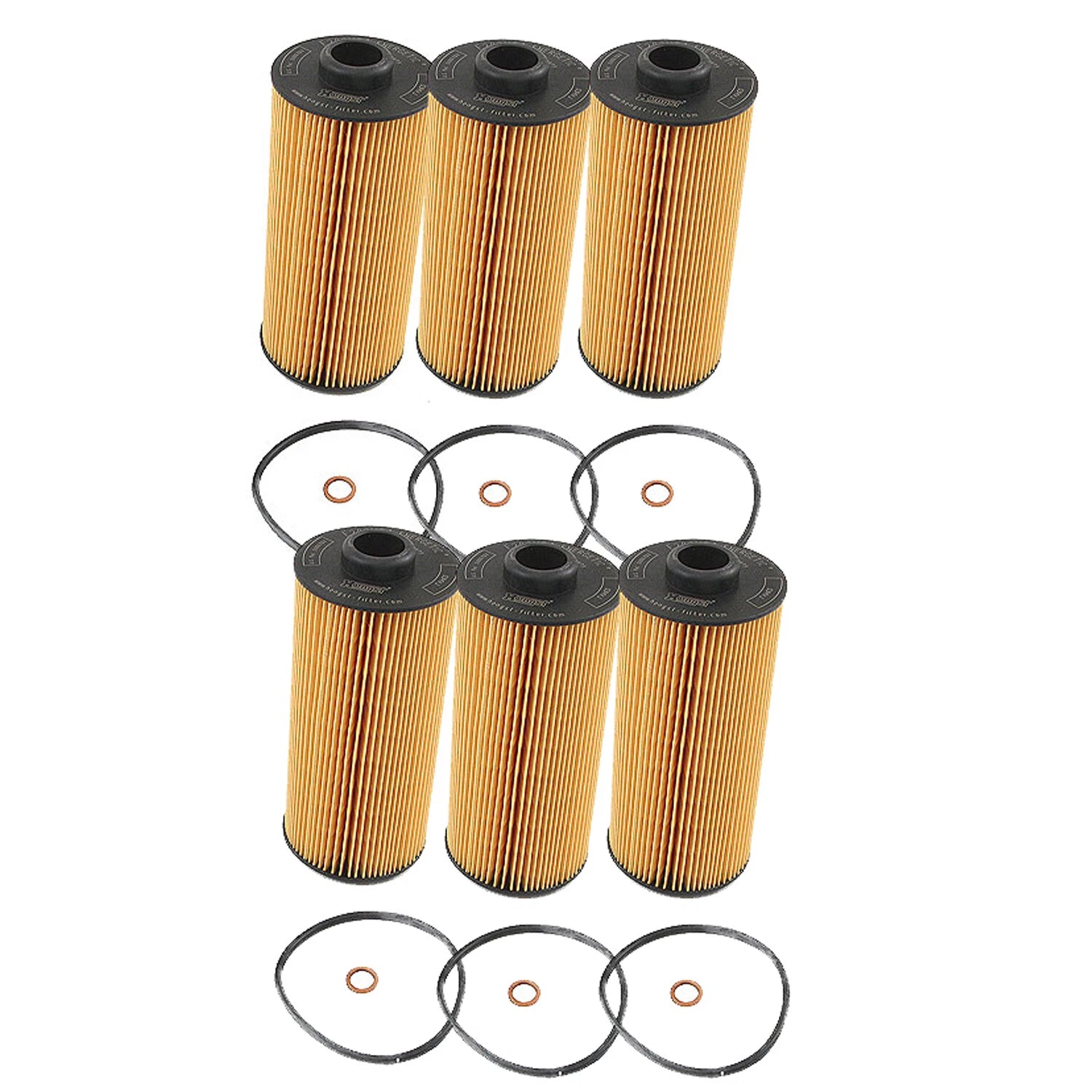 Set of 6 Engine Oil Filters for BMW E31 E32 E34 E38 E39