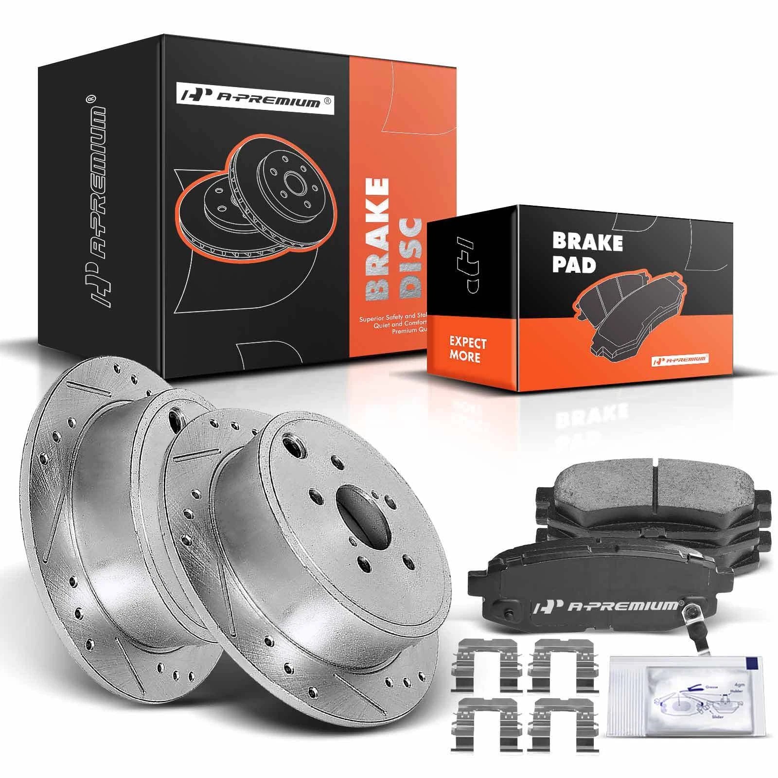 Rear Drilled Brake Rotors & Ceramic Pads for Subaru Legacy Outback (2000–2009)